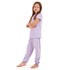 Girls summer pajama set Purple t-shirt + Pants